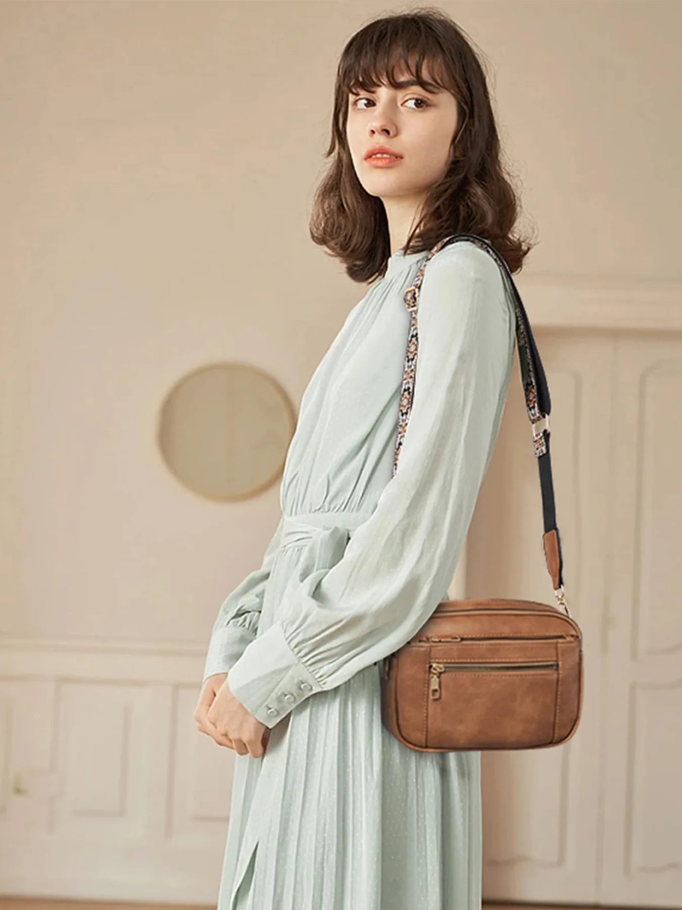 LAYJAY Cassie Refined Leather Shoulder Bag