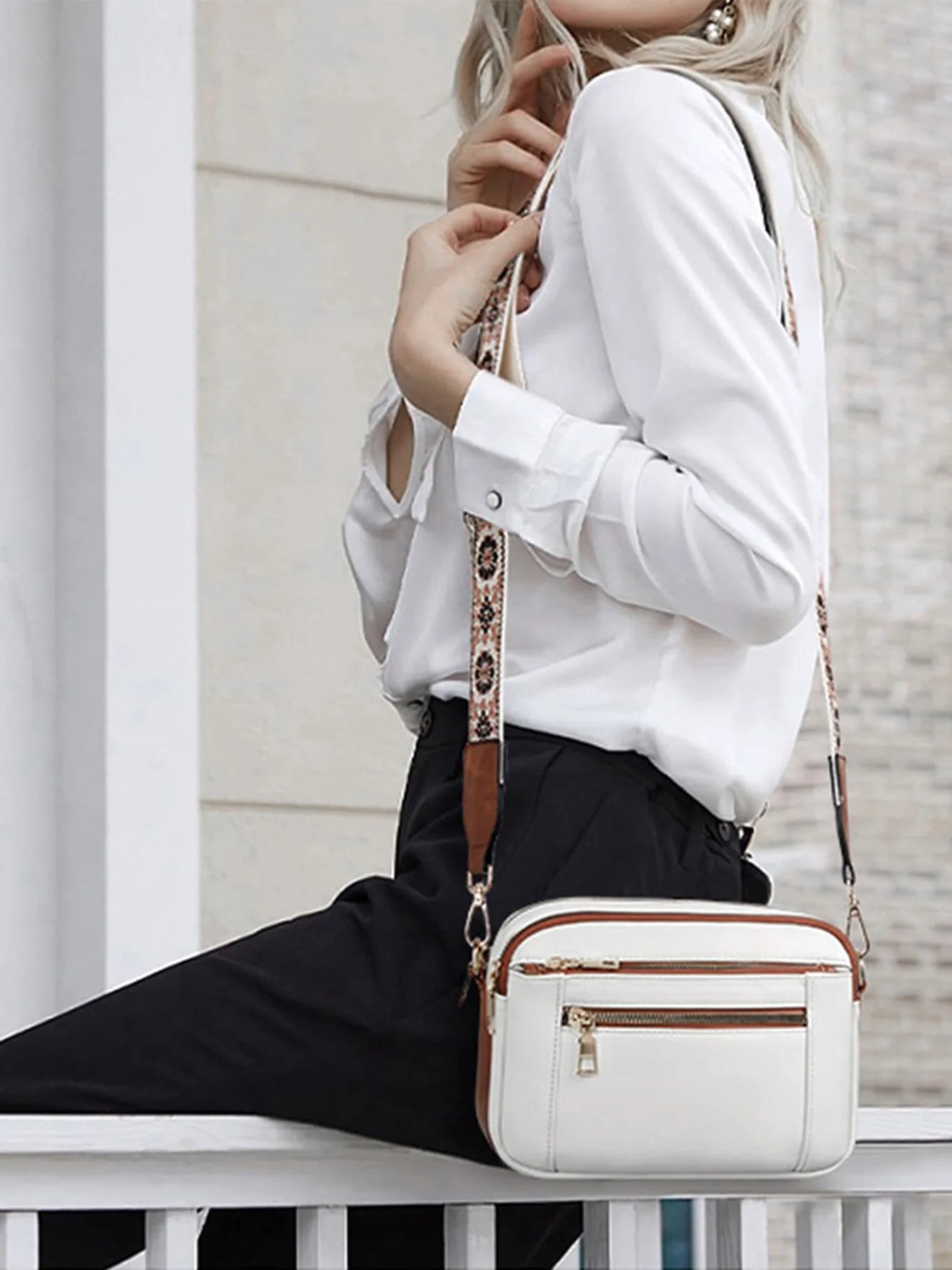 LAYJAY Cassie Refined Leather Shoulder Bag