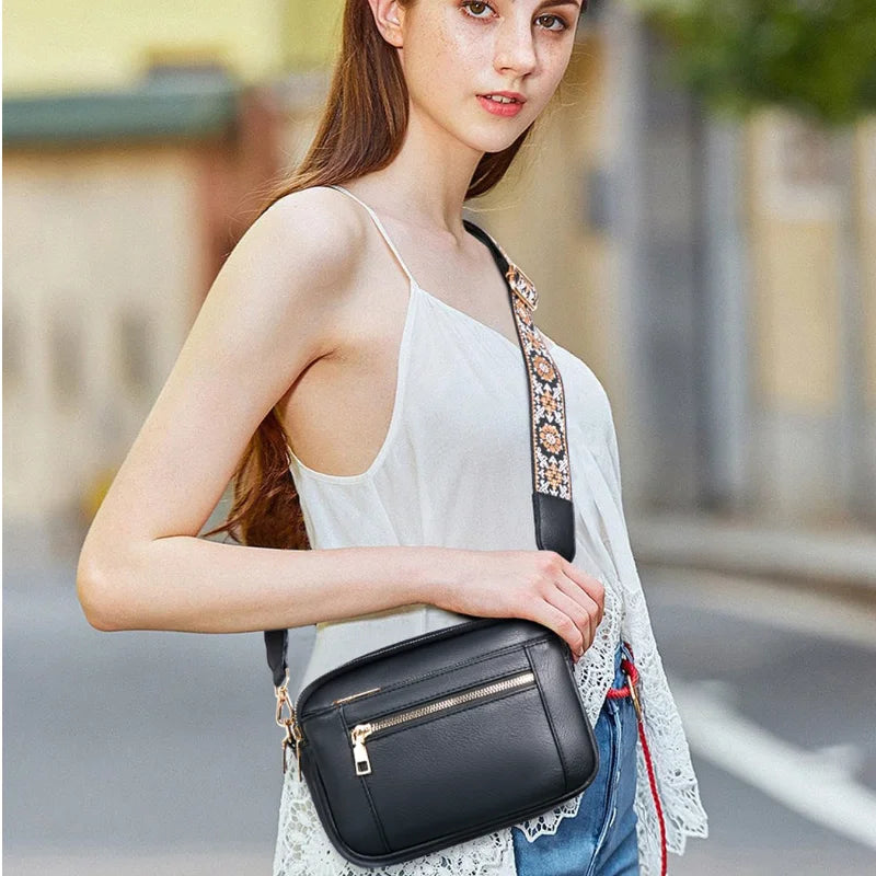 LAYJAY Cassie Refined Leather Shoulder Bag